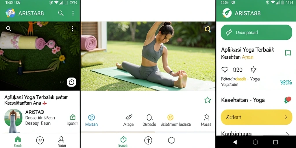 Tampilan antarmuka ARISTA88 yang sederhana dan fungsional untuk latihan Yoga.