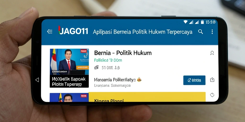 Antarmuka JAGO11 menampilkan berita politik dan hukum terbaru.