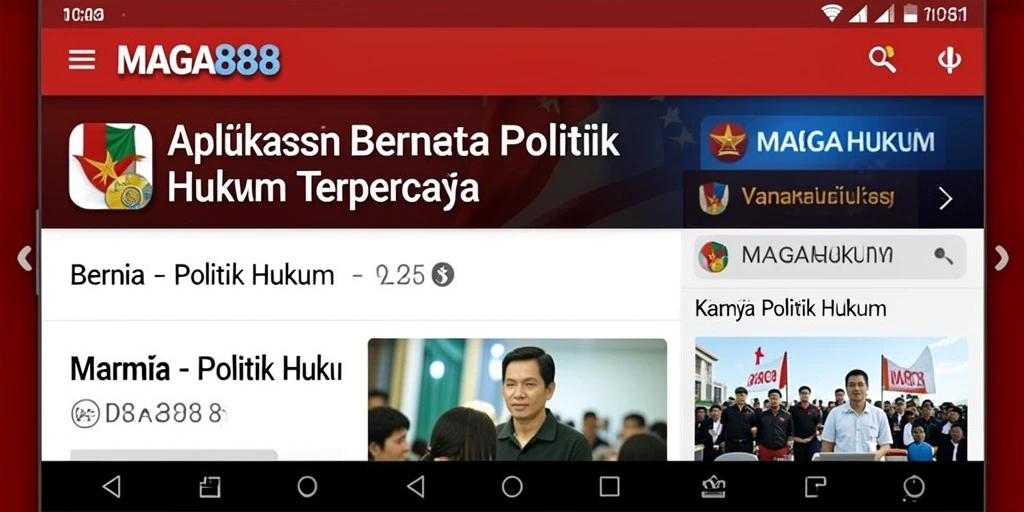 Antarmuka modern dan informatif dari aplikasi MAGA888.
