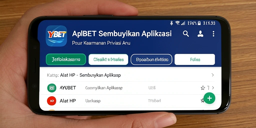 Antarmuka YYBET menunjukkan fungsi Sembunyikan Aplikasi yang intuitif.