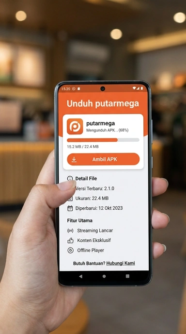 Tampilan halaman APK putarmega